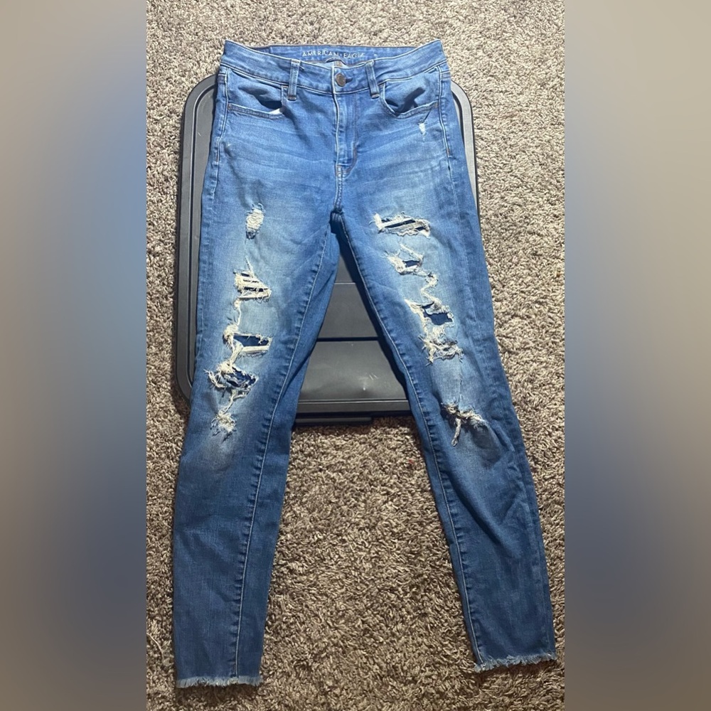 Distressed Super Stretch American Eagle Jeans